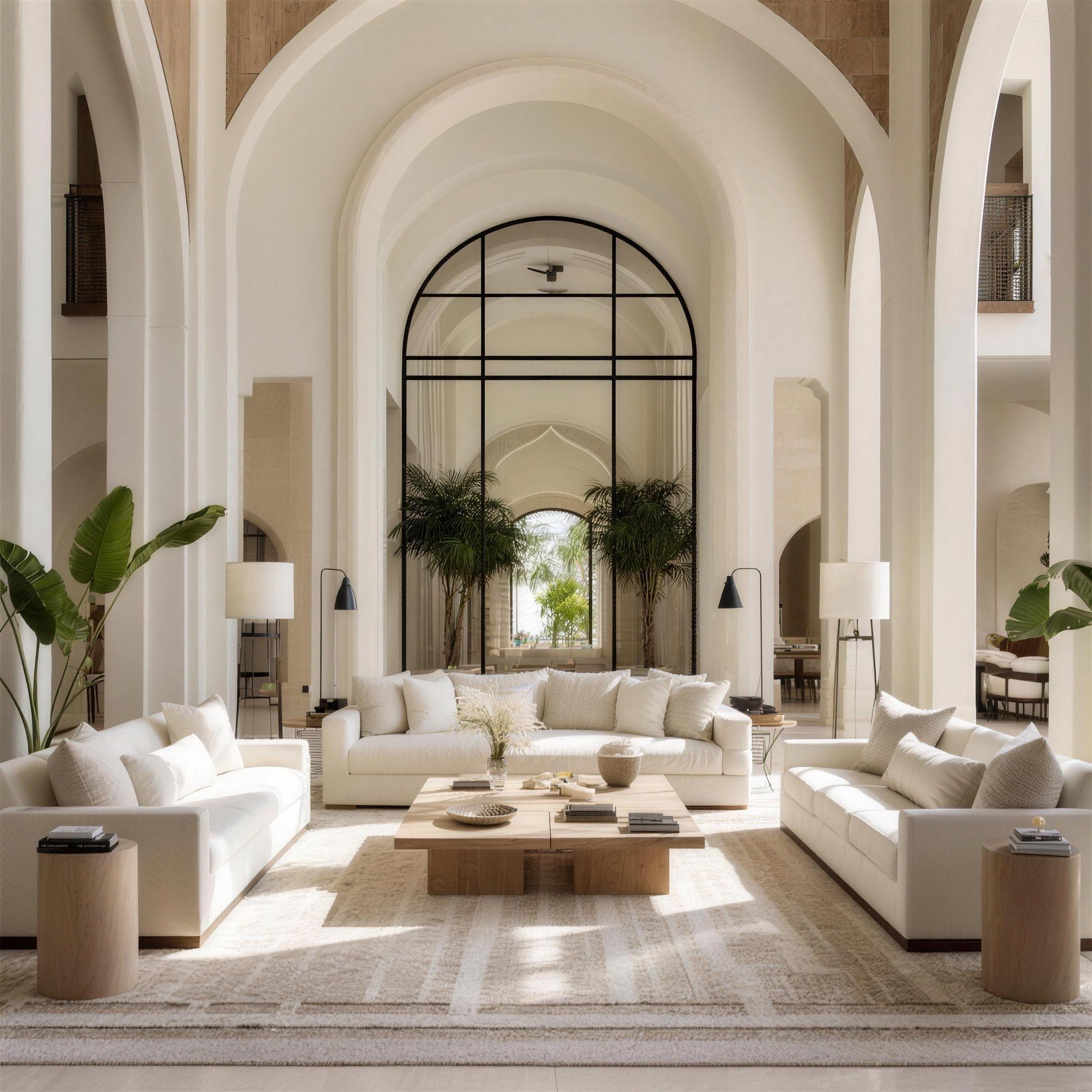 Biophilic living space in natural materials